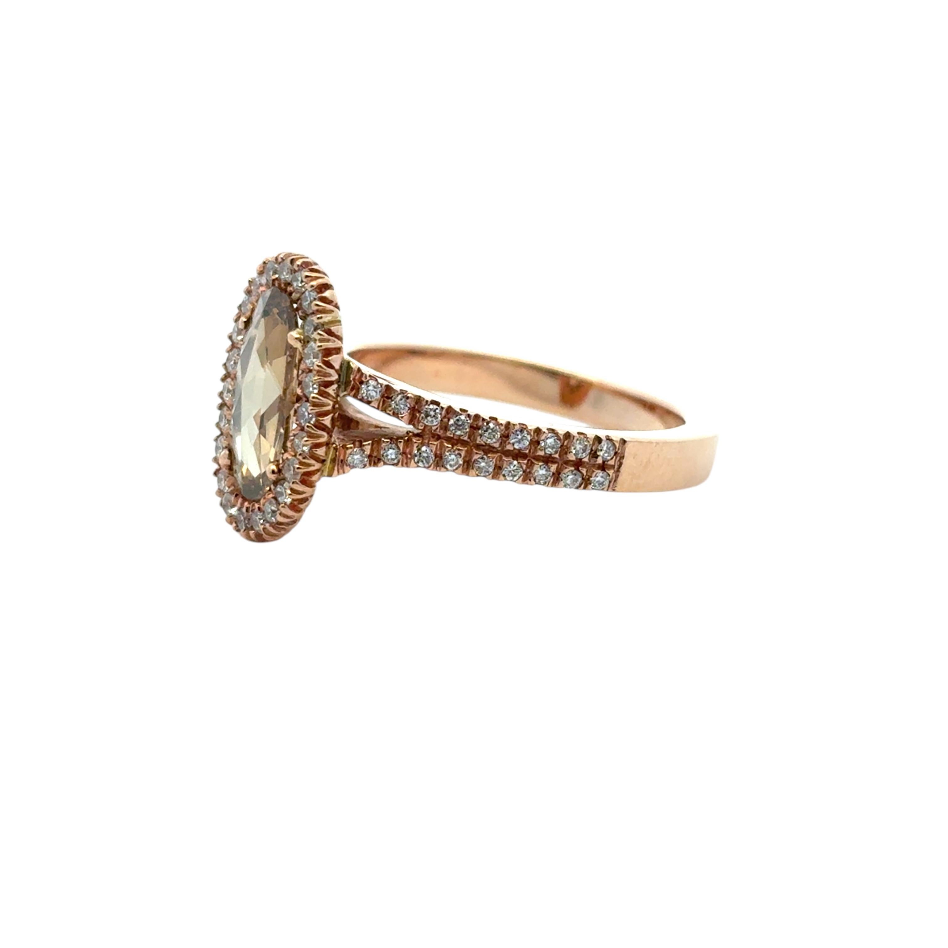 Oval Cut Diamond Halo Engagement Ring in vendita 6