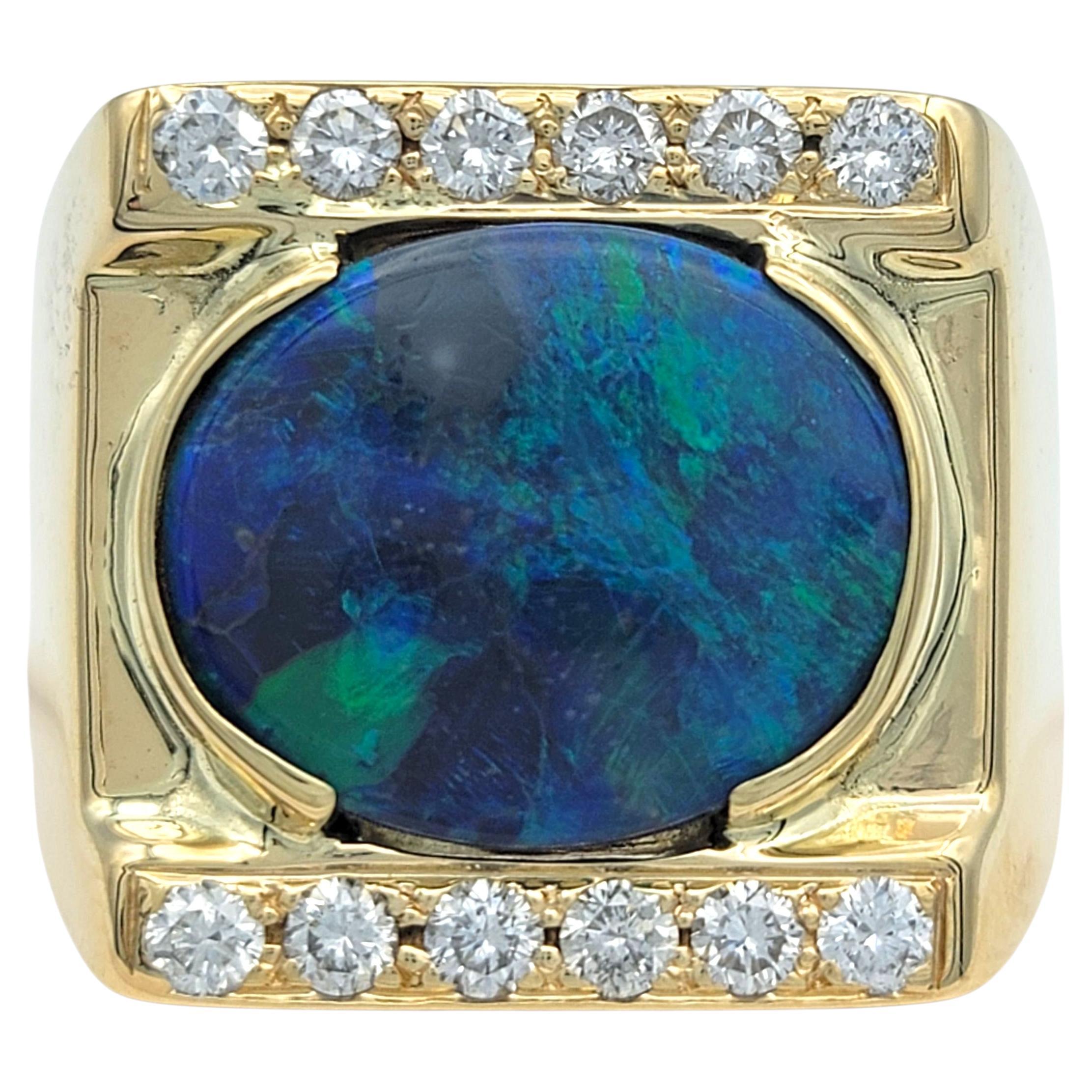 Ópalo negro Anillos de cóctel