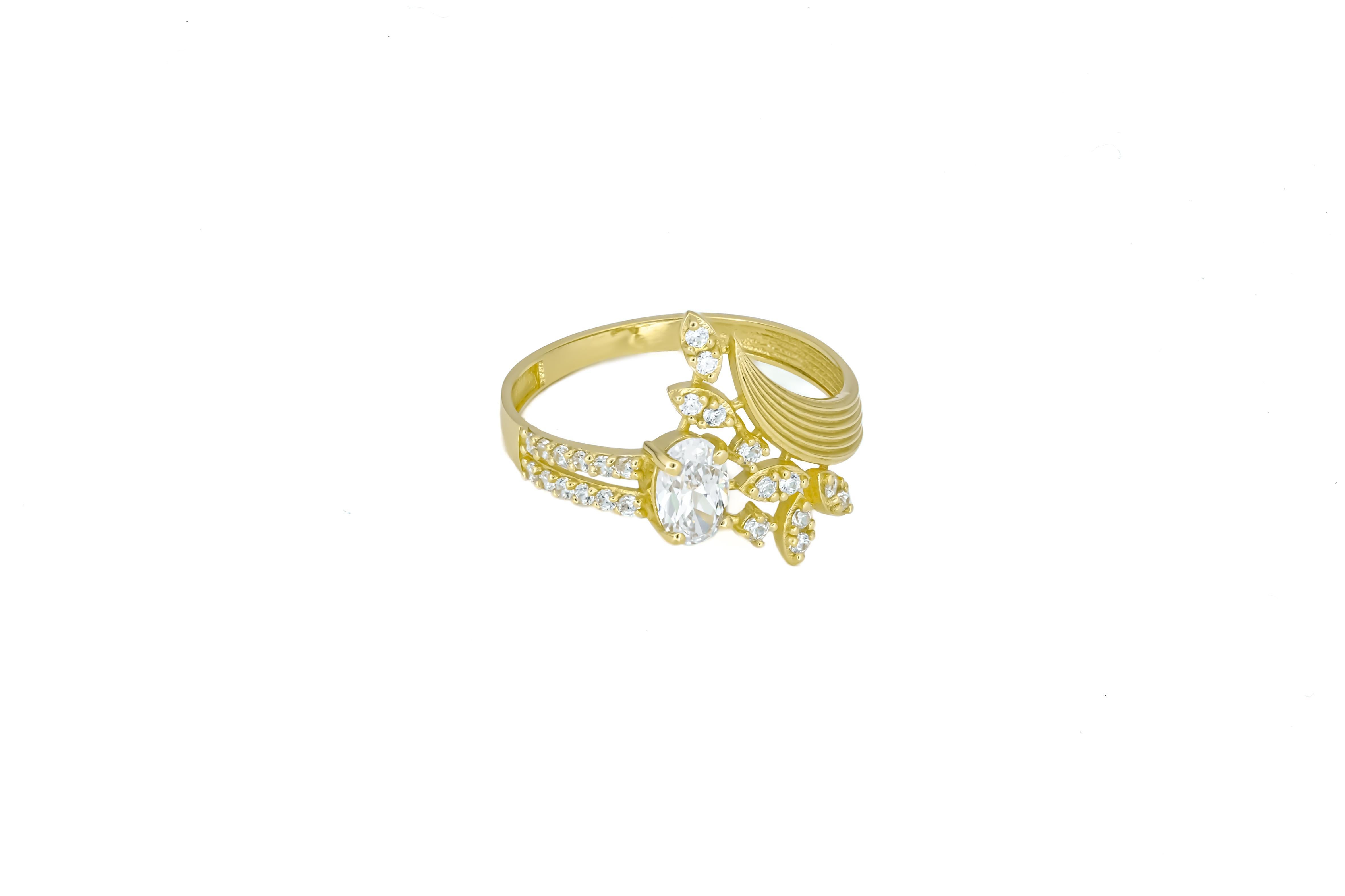 in vendita:  Anello con moissanite taglio ovale in oro 14k 5
