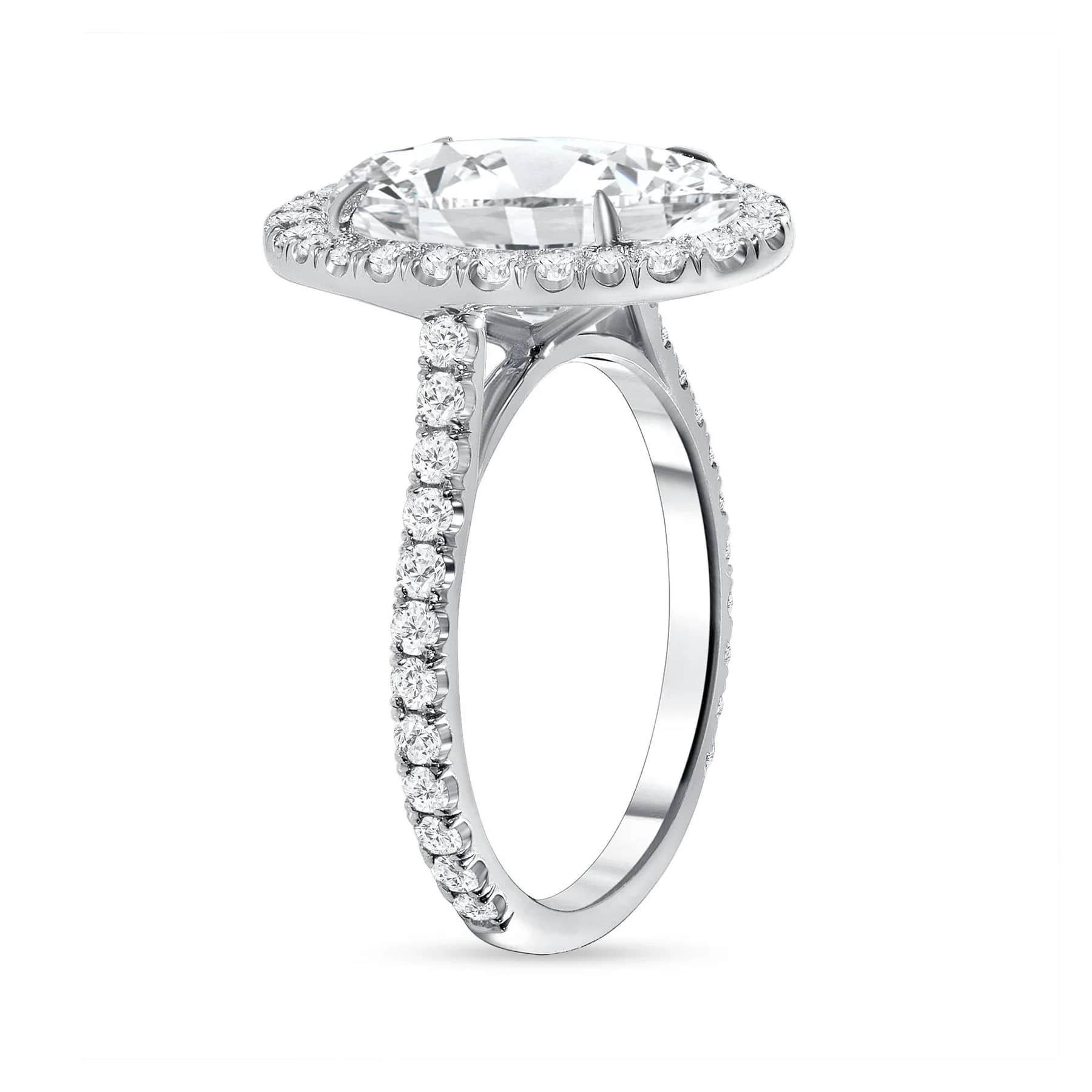For Sale:  Stephanie's Oval Cut Halo Engagement Ring 2
