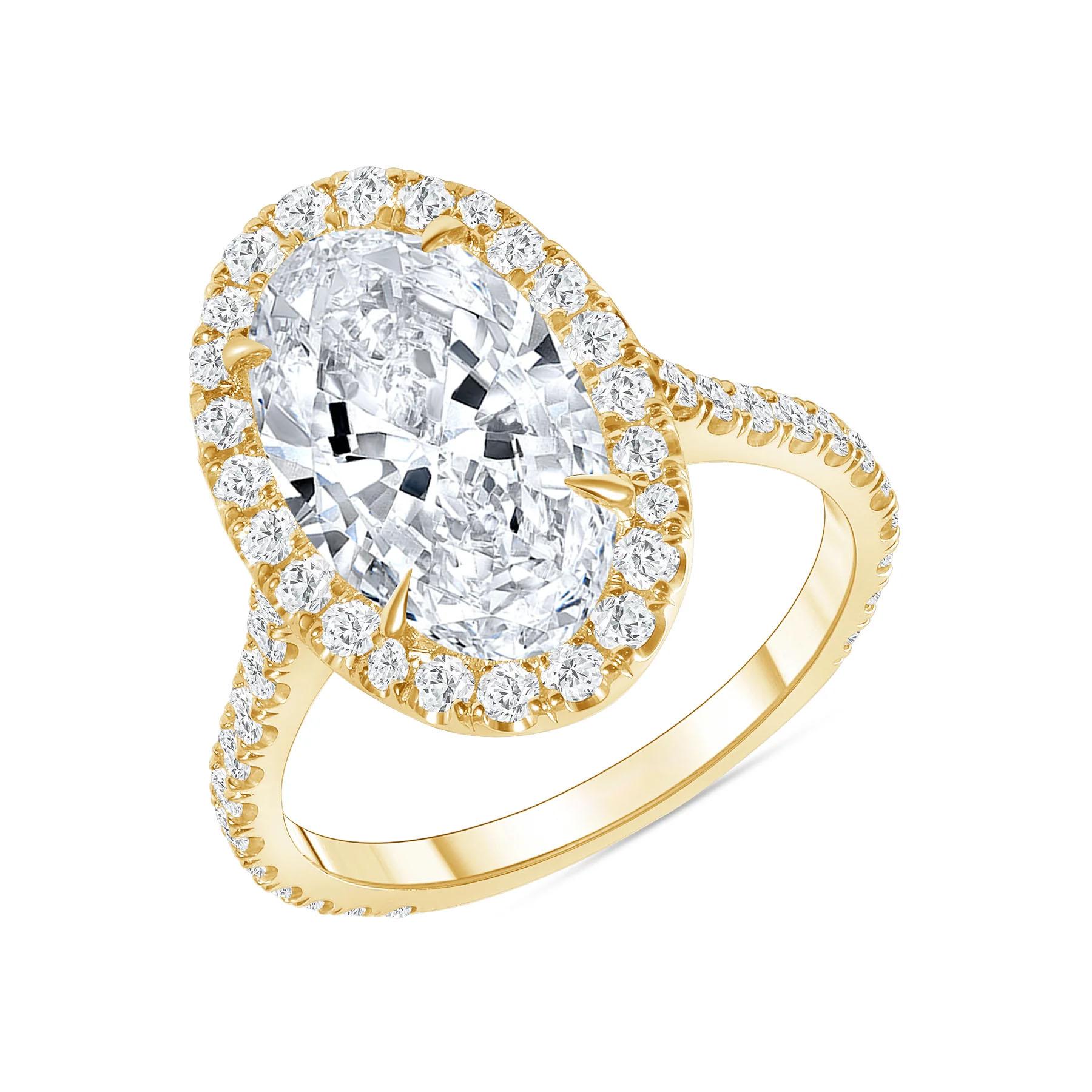 For Sale:  Stephanie's Oval Cut Halo Engagement Ring 4