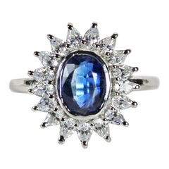Oval Cut Natural Kyanite Gemstone Ring