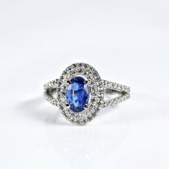 Oval Cut Natural Kyanite Ring