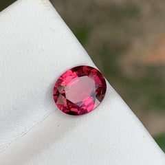 Oval Cut Raspberry Red Color Rhodolite Garnet Faceted Gemstone for Fine Jewelry