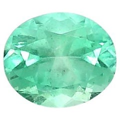 Oval Cut Russian Emerald Ring Gem 0.53 Carat Weight ICL Certified