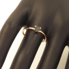 Oval Cut Sapphire 9 Karat Rose Gold Ring Handcrafted in Italy