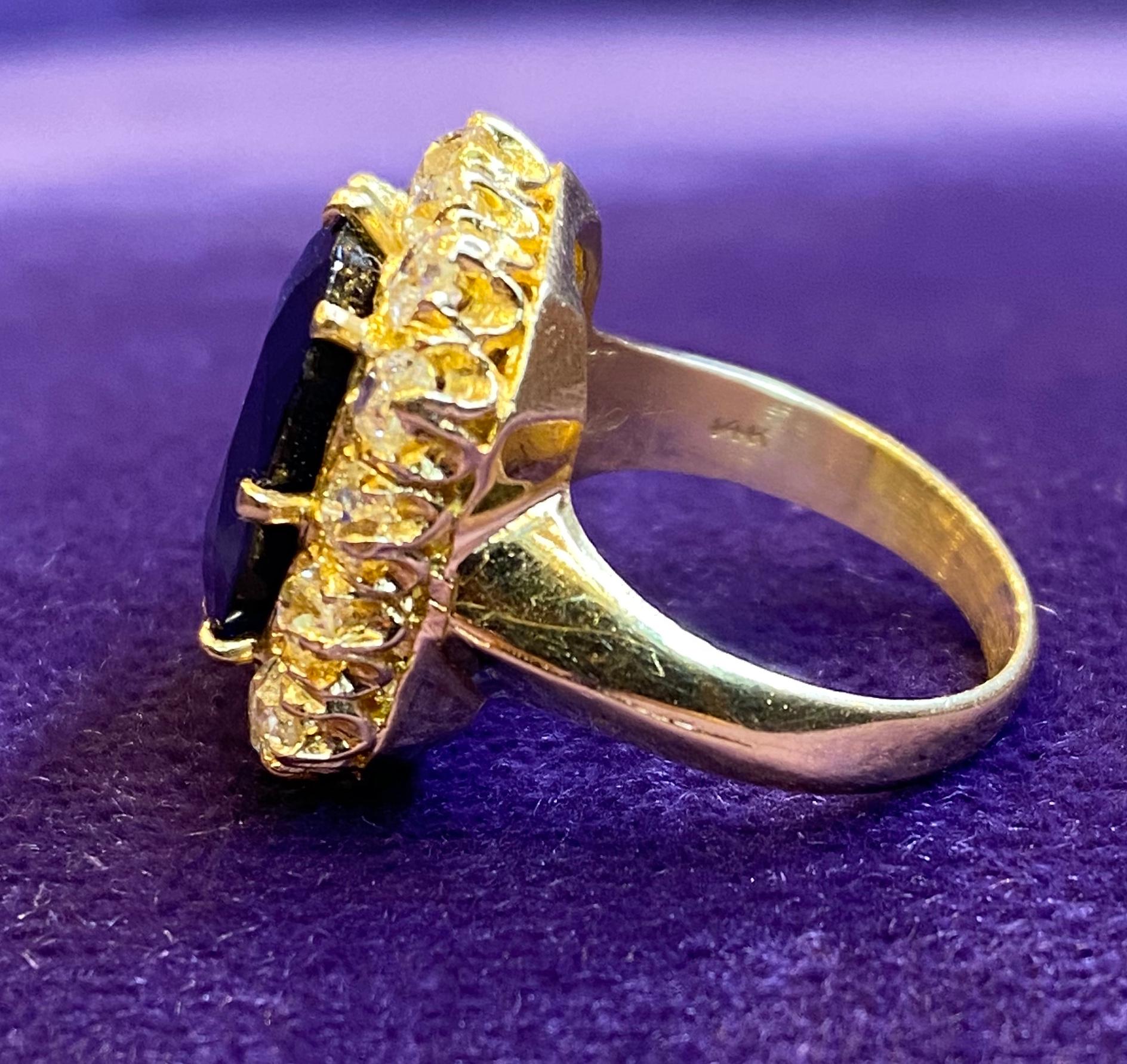 Women's Oval Cut Sapphire & Diamond Halo Ring 