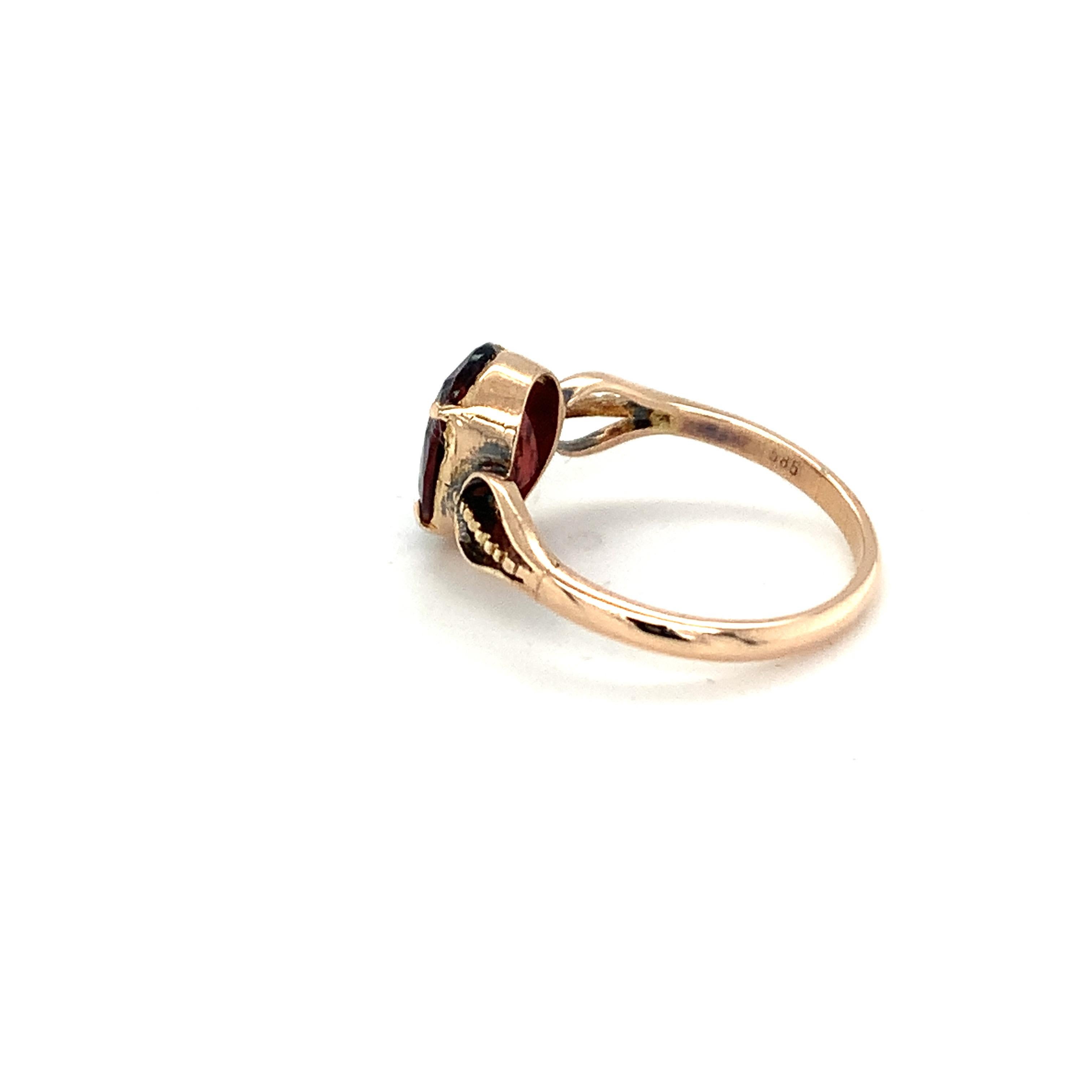 Oval Cut Tourmaline 14K Yellow Gold Ring For Sale 1
