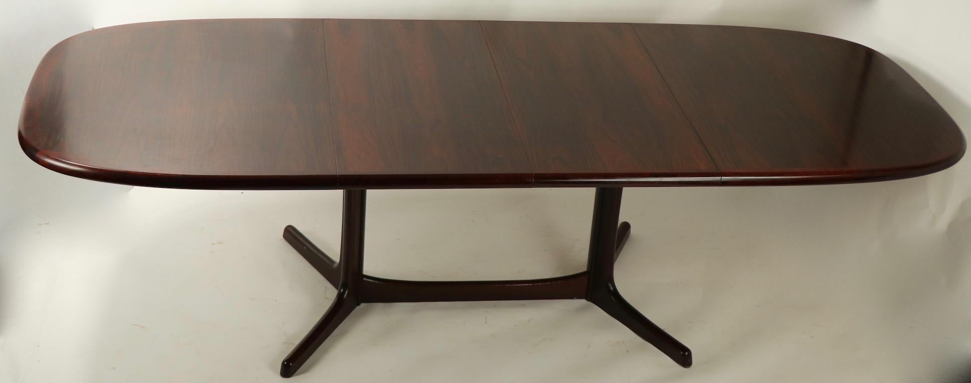 Oval Danish Modern Dining Table by Dyrlund with 2 Leaves 5