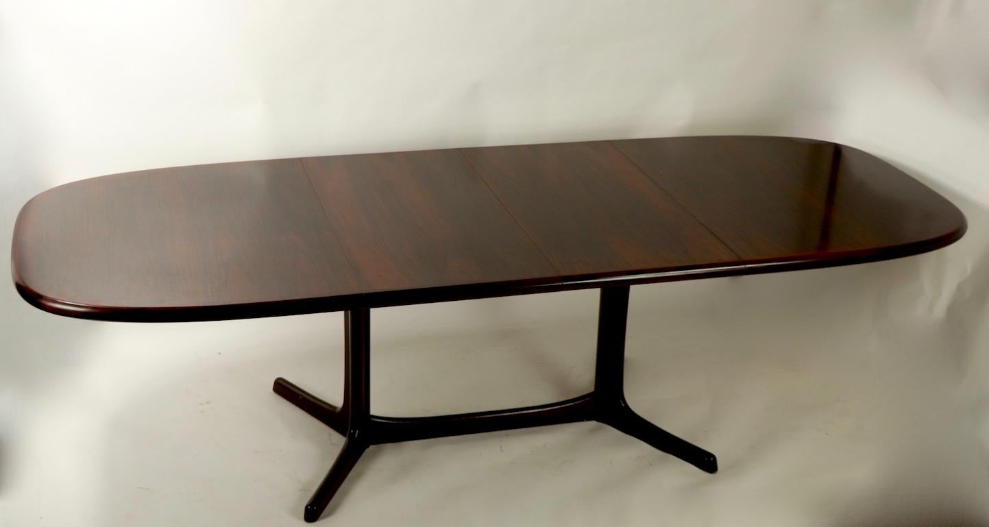Oval Danish Modern Dining Table by Dyrlund with 2 Leaves 6