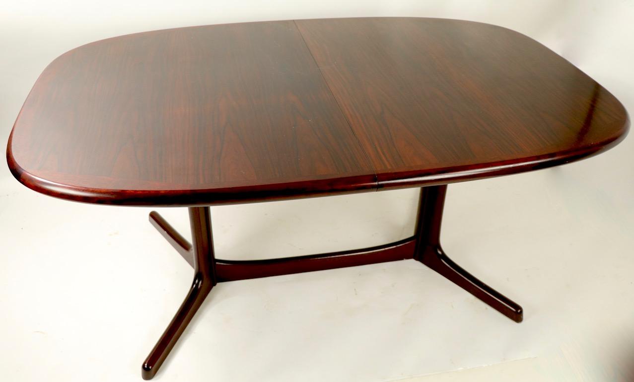 20th Century Oval Danish Modern Dining Table by Dyrlund with 2 Leaves