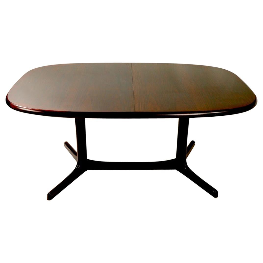 Oval Danish Modern Dining Table by Dyrlund with 2 Leaves