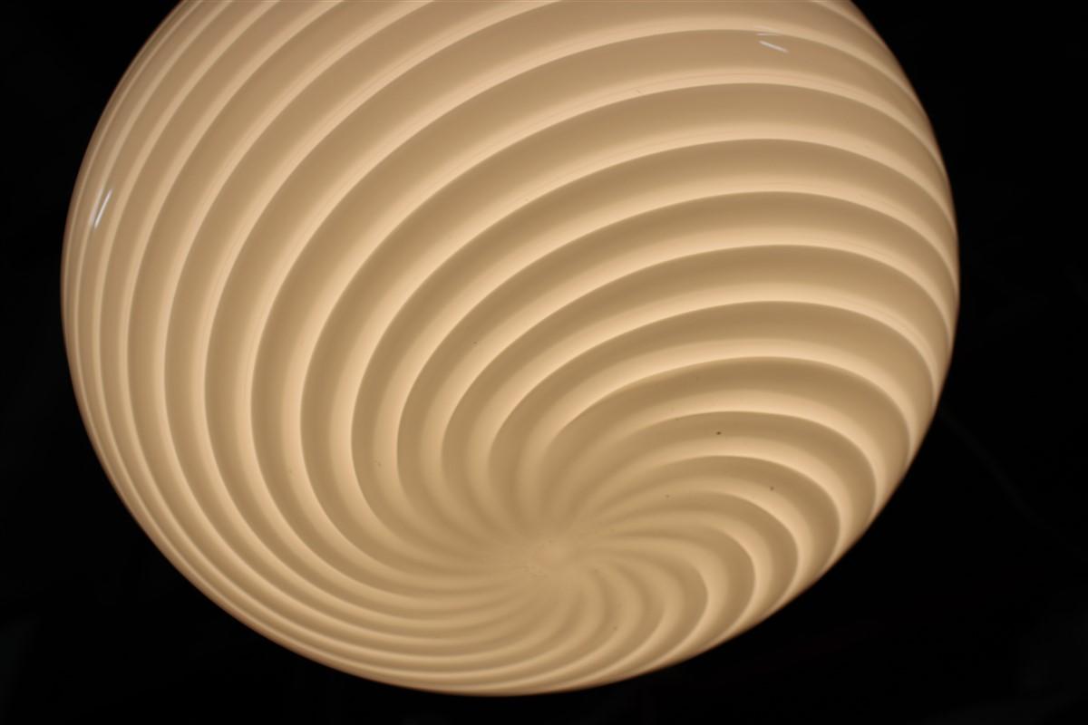 Lustre ovale De Majo Italian Murano 1970 Design italien Verre en spirale en vente 4