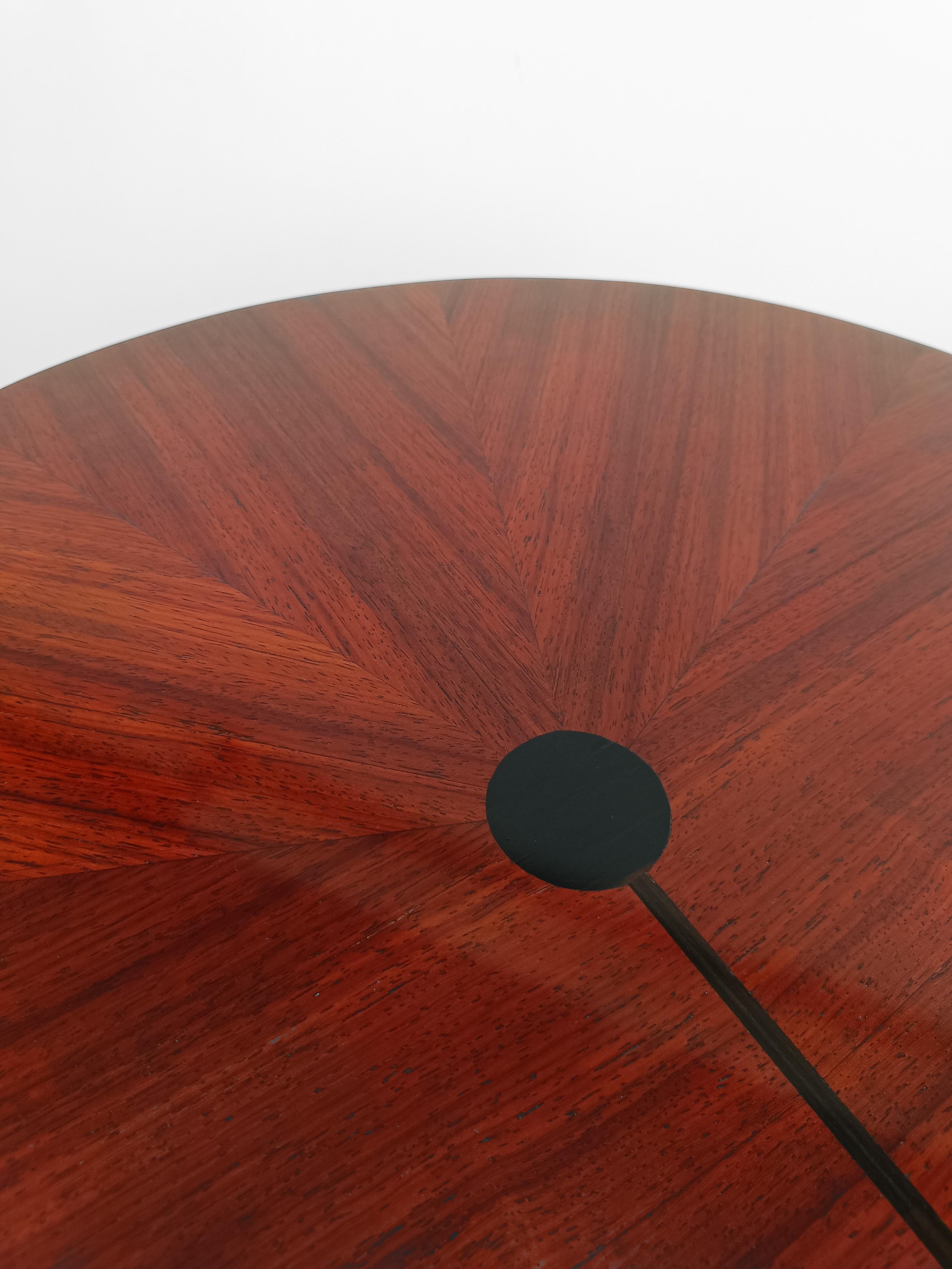 Ovaler Schreibtisch Consolle-Tisch im Stil von Giotto Stoppino, Stahlrohr und Holzrohr  im Angebot 5