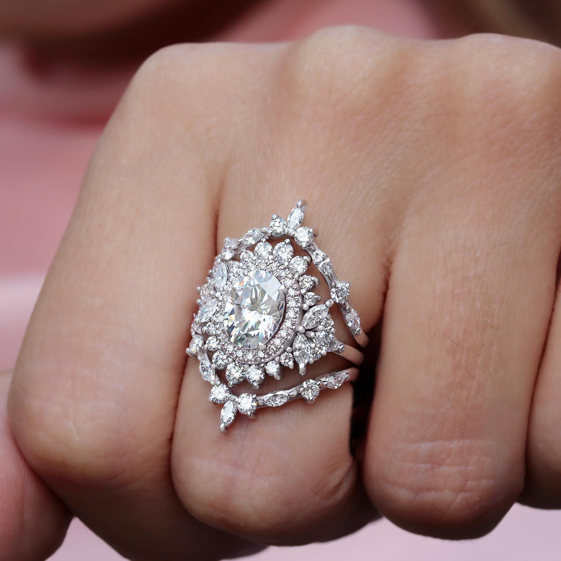 1.50 carat oval diamond ring