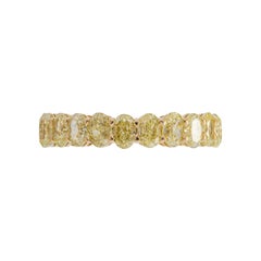 Oval Diamond Anniversary Band in 18K Yellow Gold 4.94ct