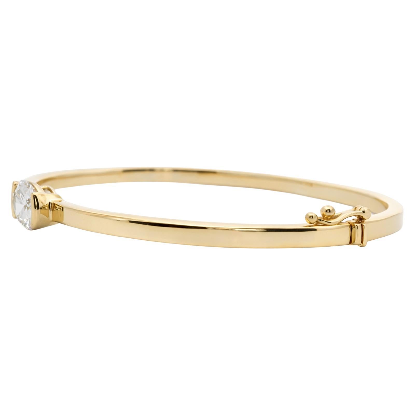 Oval Diamond Bangle - image 2