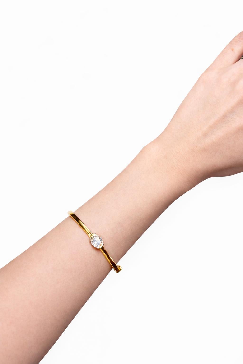 Oval Diamond Bangle - image 4