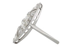 Oval Diamond Cocktail Ring, circa 1920.