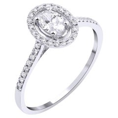 Oval Diamond Engagement 0.60ct Ring