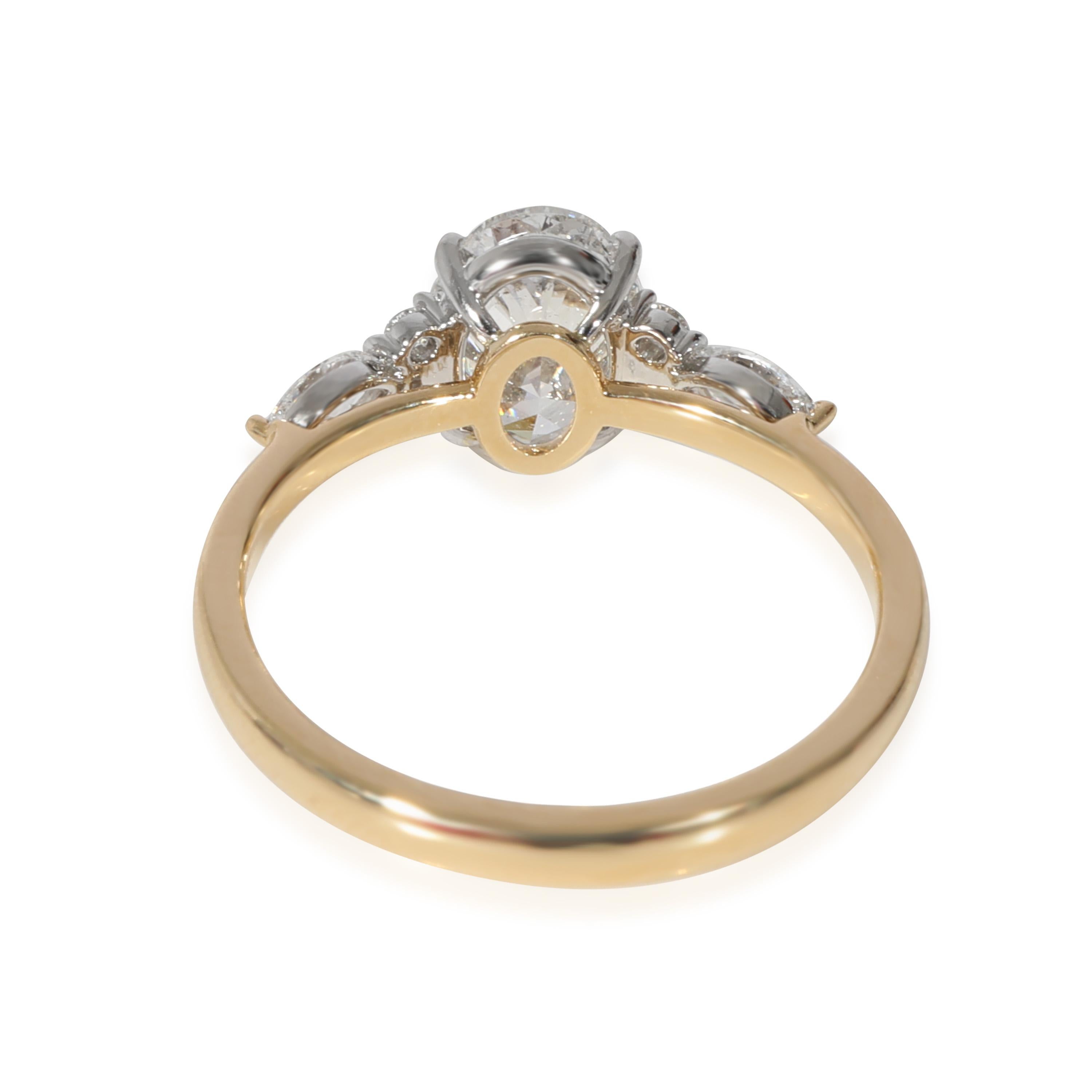 Ovaler Diamant-Verlobungsring aus 18k Gold/Platin GIA G SI2 2,00 CTW im Zustand „Hervorragend“ im Angebot in New York, NY