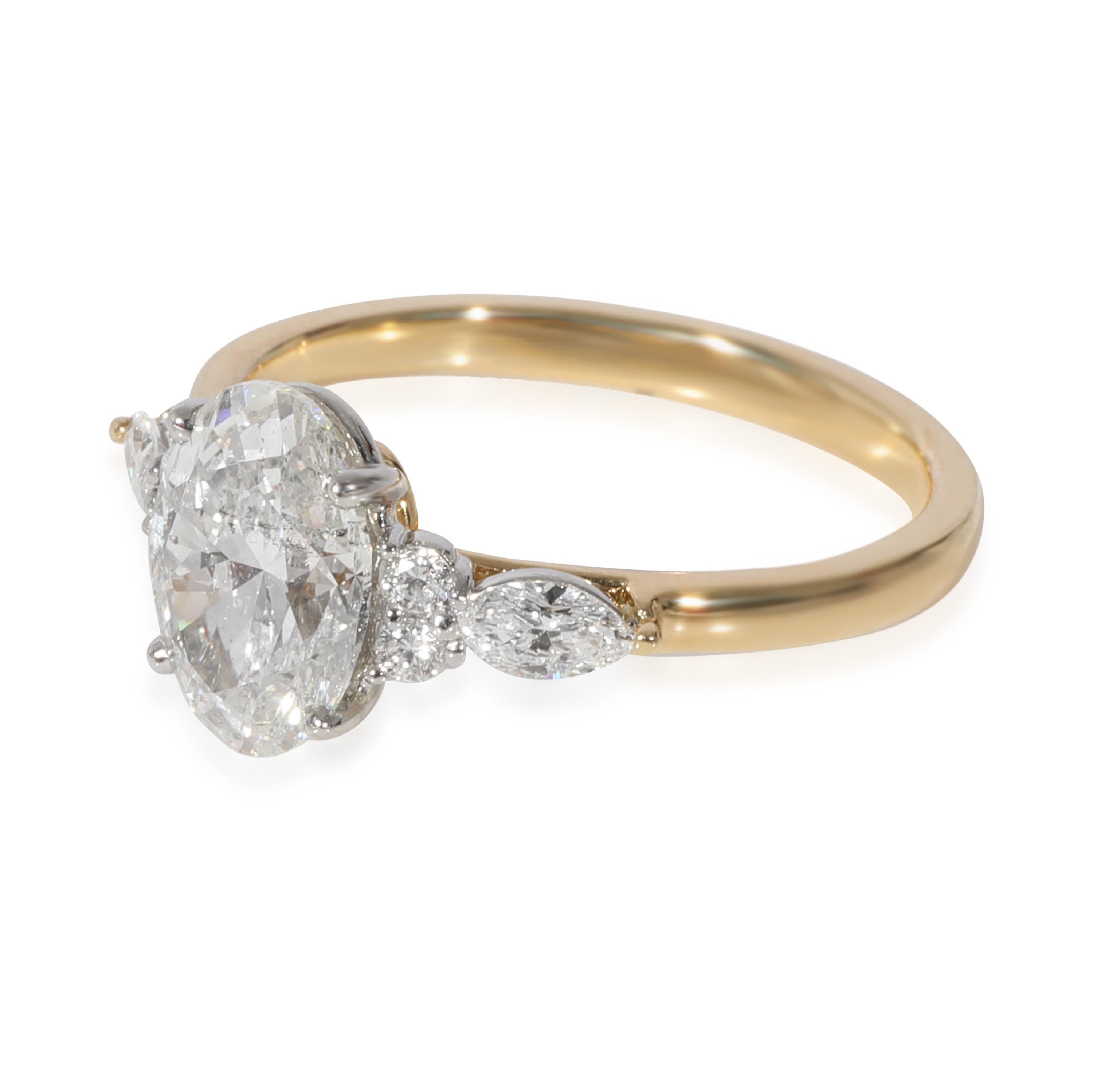 Ovaler Diamant-Verlobungsring aus 18k Gold/Platin GIA G SI2 2,00 CTW Damen im Angebot