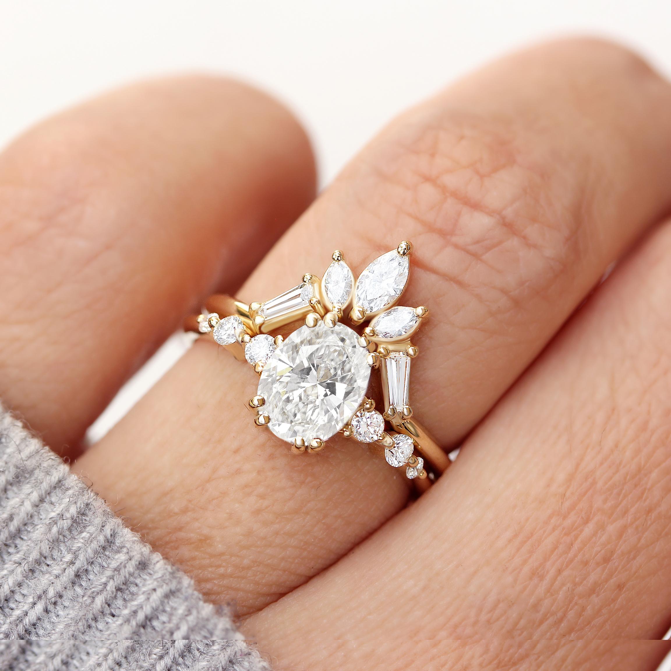 dainty oval engagement ring