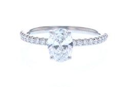 Oval Diamond Engagement Ring with Hidden Diamond Halo ‘GIA Certified’