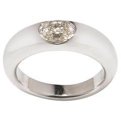 Oval Diamond Gypsy Set Ring, 0.75 Carat