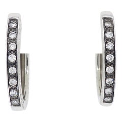 Oval Diamond Hoop Earrings