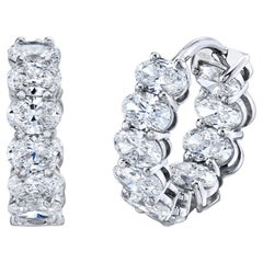 Anneaux Huggie à diamant ovale