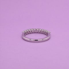 Oval Diamond Partway Band, 0.71 total carat