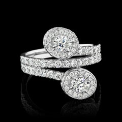 Forever Us Oval Diamond Ring in 18 Karat White Gold