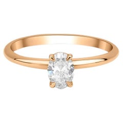 Oval Diamond Solitaire 0.52ct Ring