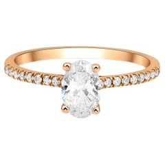 Oval Diamond Solitaire 0.81ct Ring