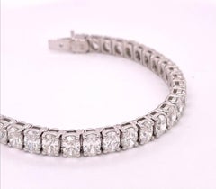 Oval Diamond Tennis Bracelet 13.58 Carat
