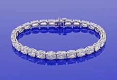 Oval Diamond Tennis Bracelet by Pampillonia