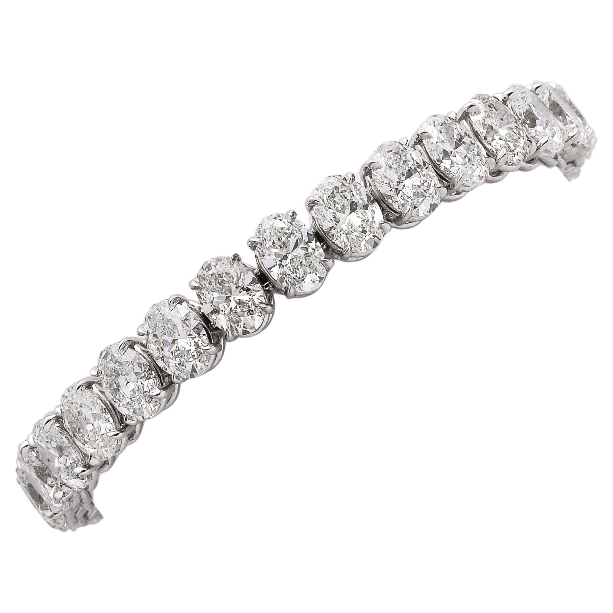 Oval Diamond Tennis Bracelet