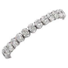 Bracelet tennis avec diamants ovales