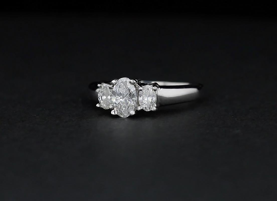 three stone oval engagement rings