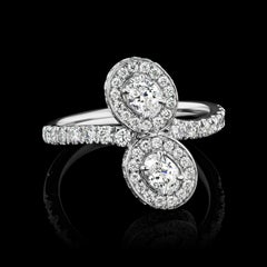 Forever Us Oval Diamond Ring in 18 Karat White Gold