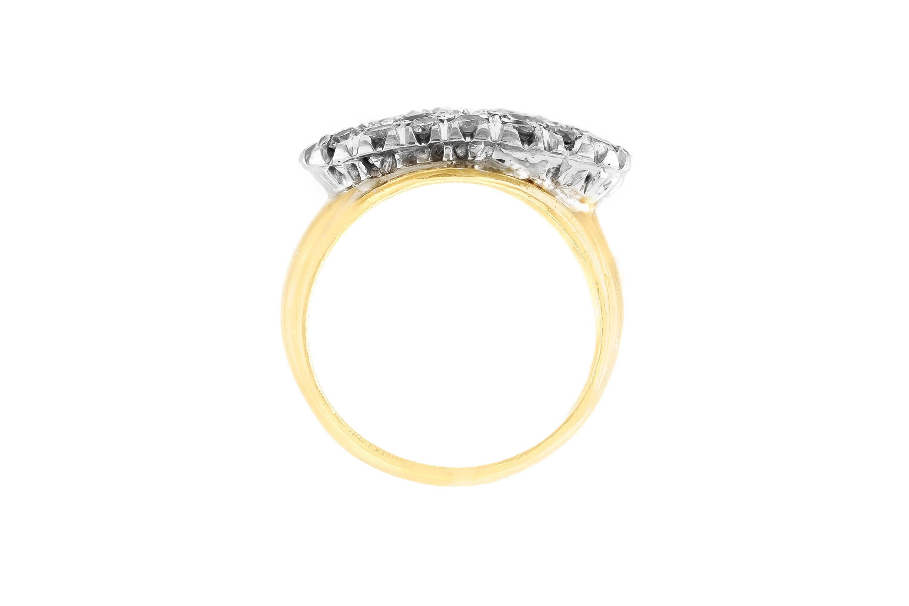 Oval Cut Oval Diamond with Wide Gold Setting Ring