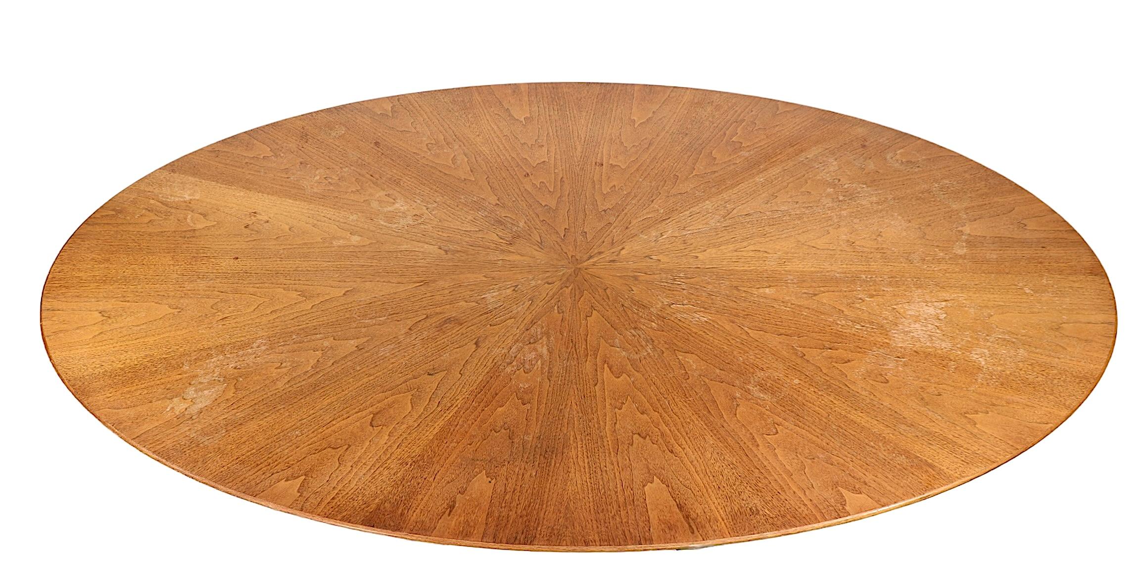 Oval Dining Conference designed by Osvaldo Borsani for Stow Davis c 1970's For Sale 3