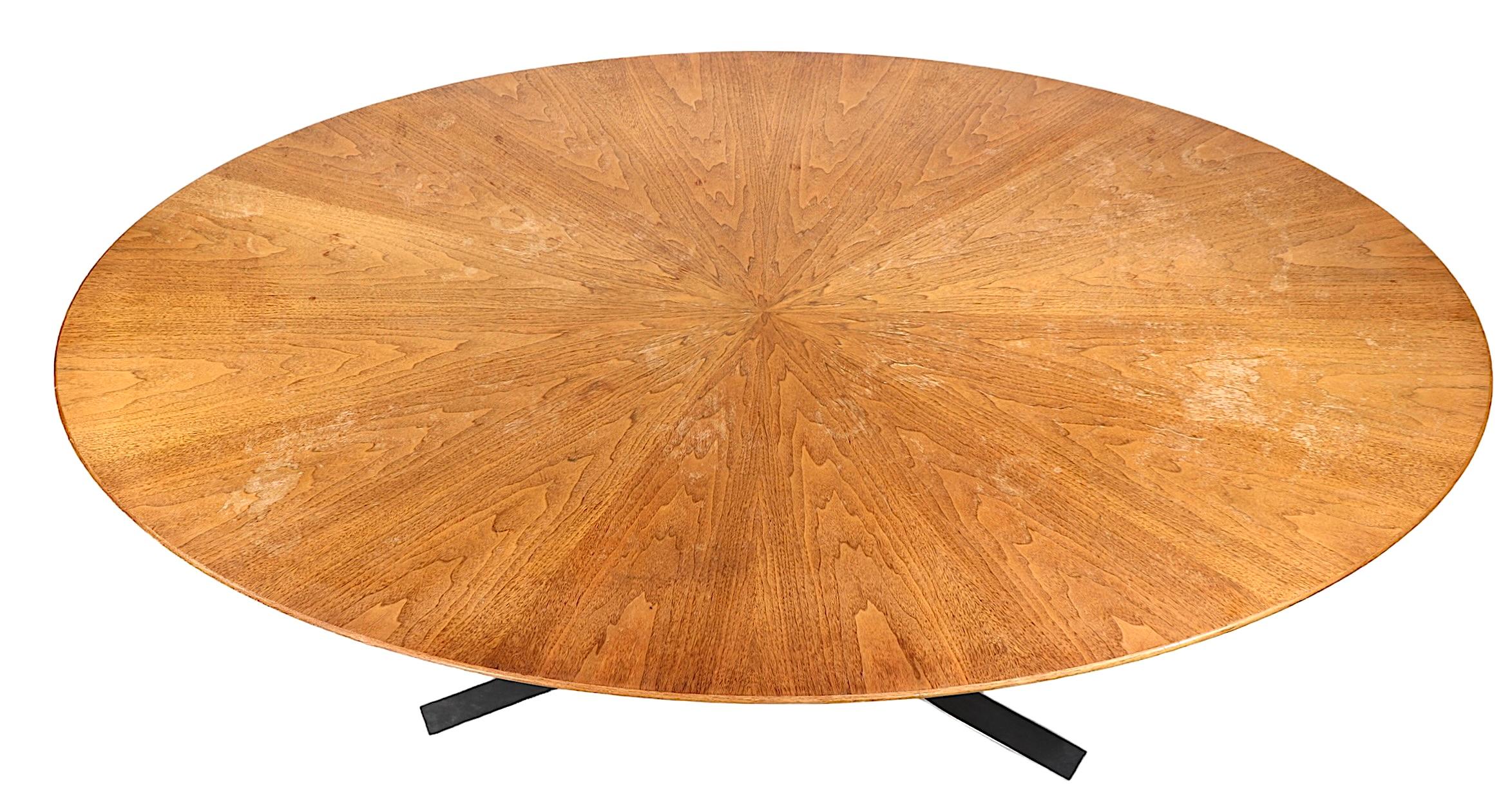 Oval Dining Conference designed by Osvaldo Borsani for Stow Davis c 1970's 5