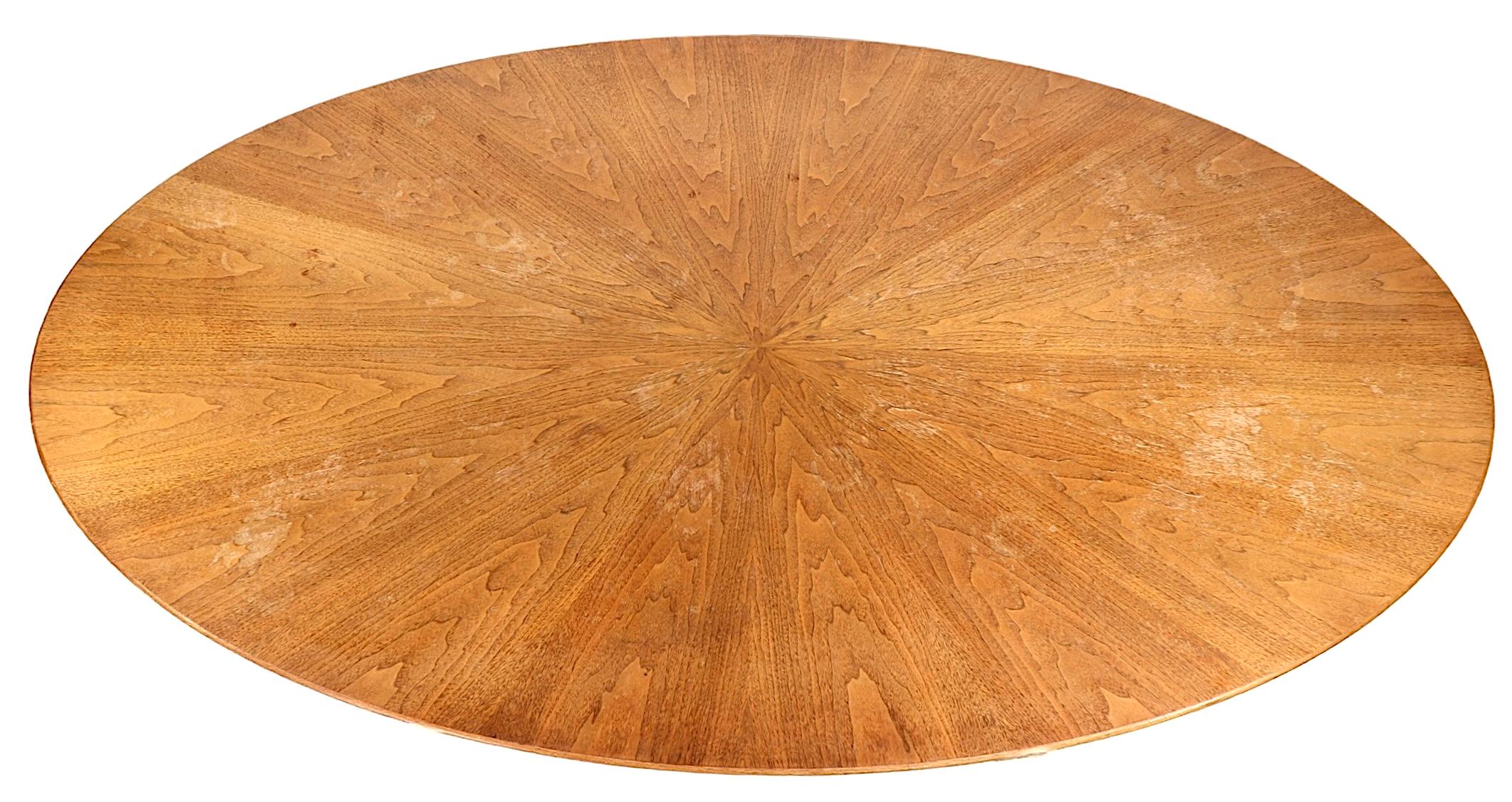 Oval Dining Conference designed by Osvaldo Borsani for Stow Davis c 1970's For Sale 6