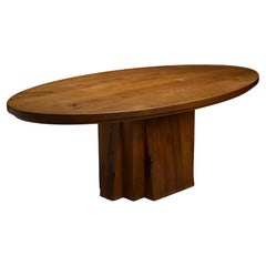 Oval Dining Table, Belgium circa 1980