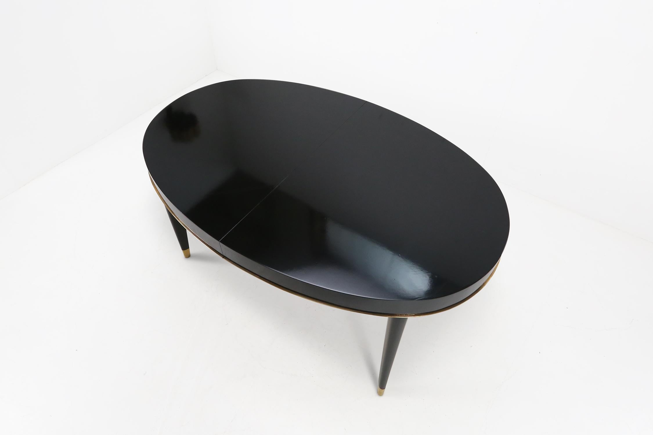 Brass Oval dining table by De Coene Belgium Ca.1940 For Sale