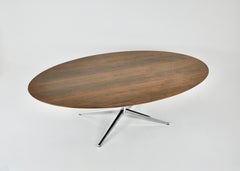 Mesa de comedor ovalada de Florence Knoll para Knoll International 1960S