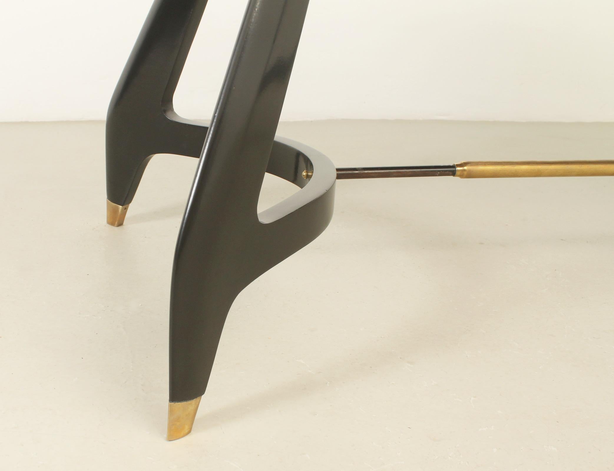 Mid-20th Century Oval Dining Table by Vittorio Dassi, Italy, 1950's For Sale