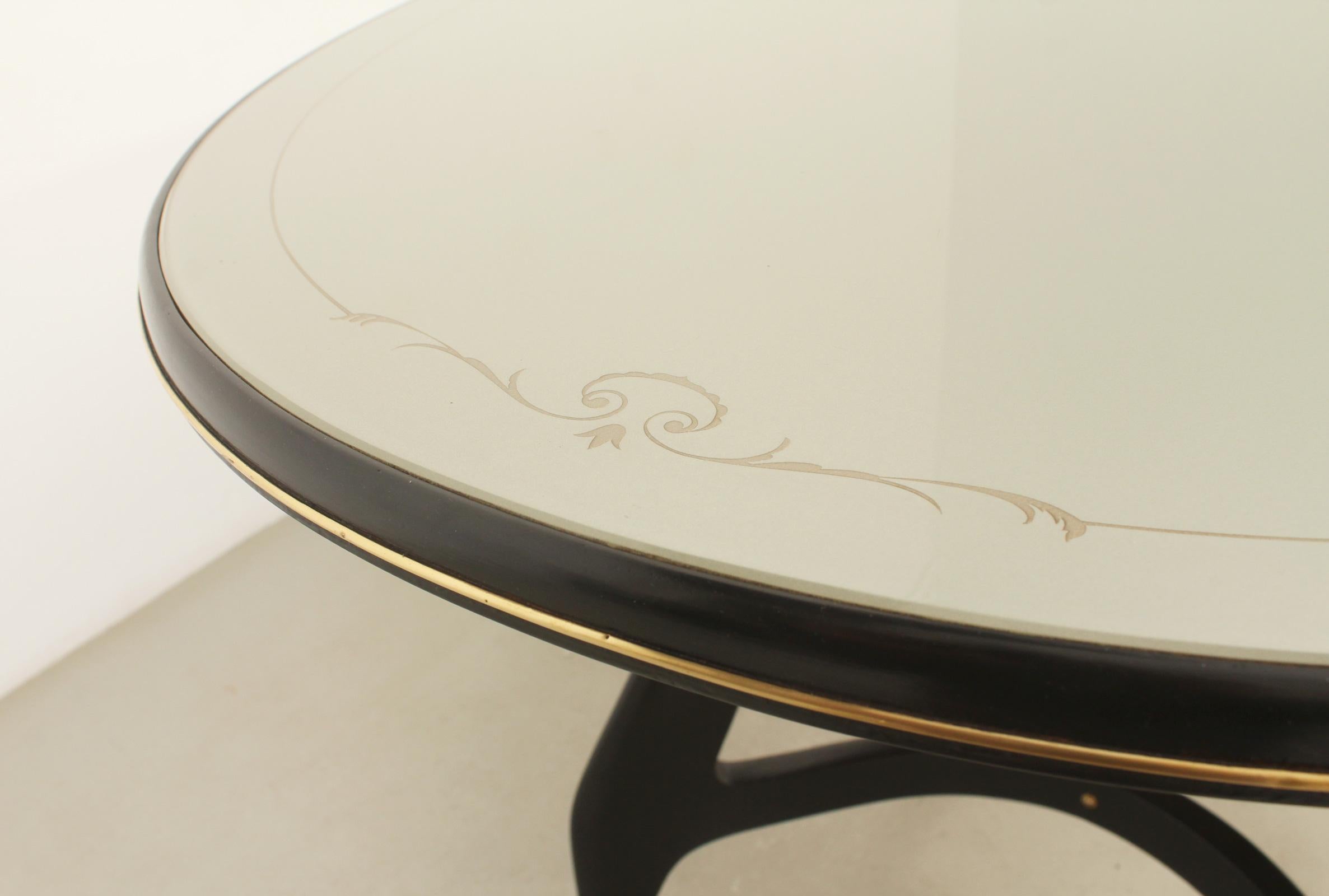 Oval Dining Table by Vittorio Dassi, Italy, 1950's For Sale 2